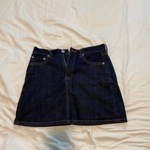 Lowrys Farm Japanese Design Mini Skirt Navy Denim Back Pockets Vintage Size S